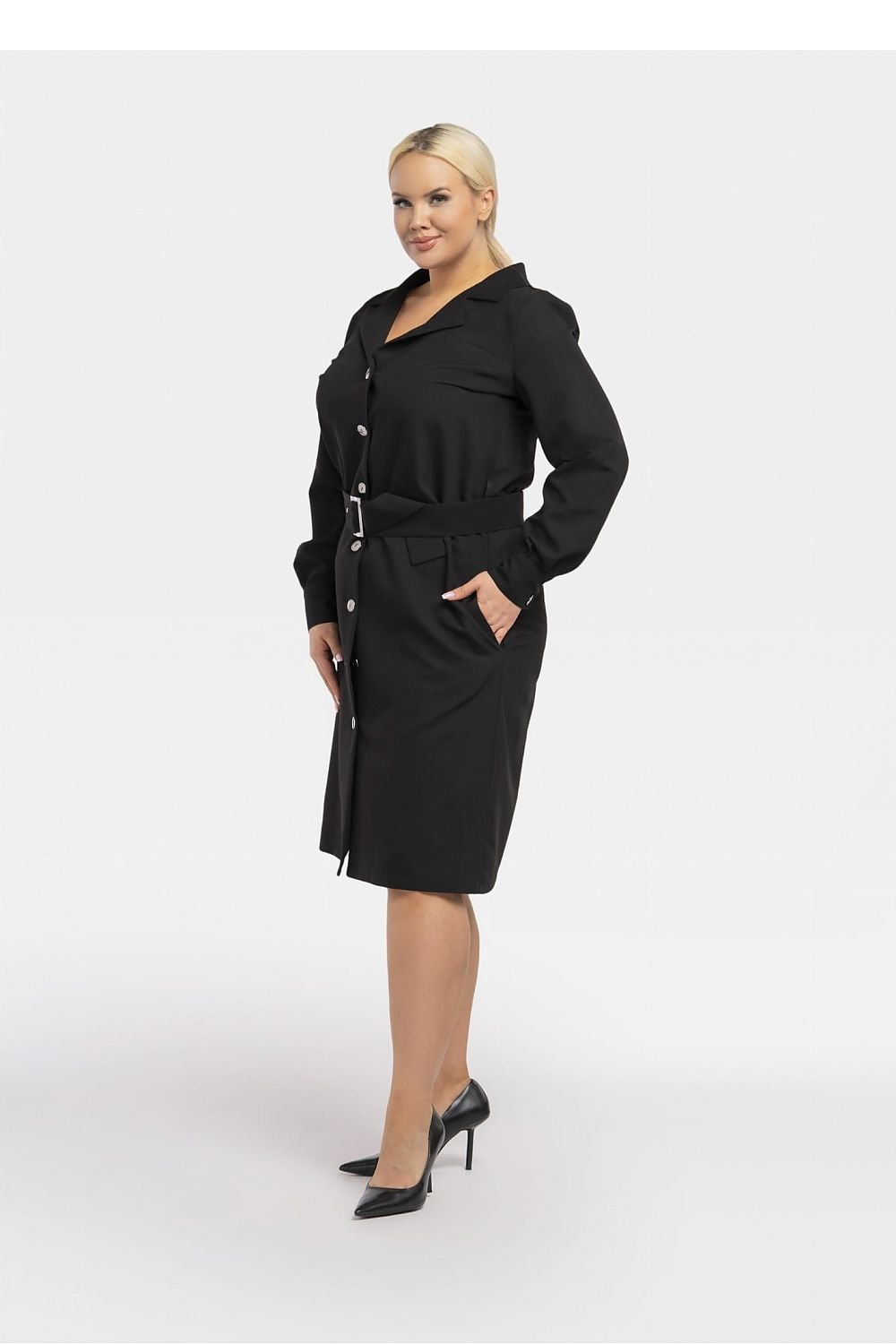 Elevate your style with our Ladies Plus Size Belted Button Down Dress! This versatile dress features a flattering belted waist and button down front, perfect for any occasion. Step into confidence and embrace your curves with this must-have addition to your wardrobe.