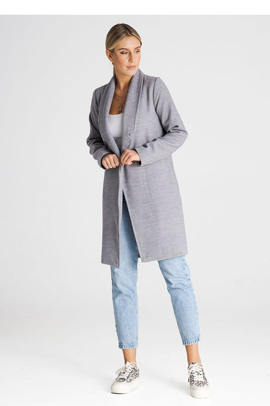 Cardigan Open Front Causal Coat for Woman with Belt