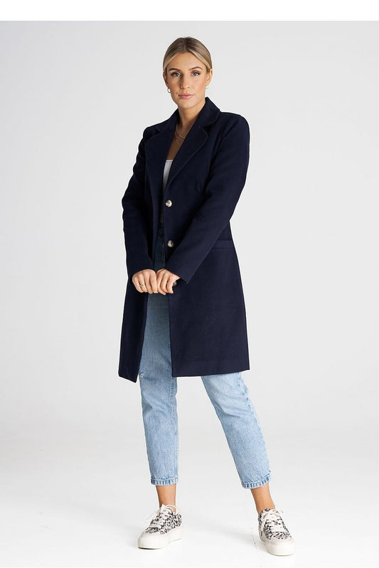 Stay cozy and stylish with our Classic Coat! Featuring a padded collar for extra warmth, a button front closure, and straight slip pockets for convenience. With a knee-length design and a comfortable lining, this coat is perfect for any occasion. Get yours today!