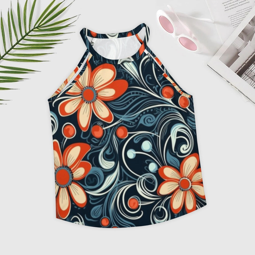 The Original Floral Graphic Print tank-top is a must-have ensemble piece for anyone looking to add a touch of style to their wardrobe. Featuring a vibrant floral graphic print, this sleeveless top is perfect for any occasion. Made with a comfortable crew-neck design, it offers both fashion and function. Elevate your look with this unique and eye-catching piece!